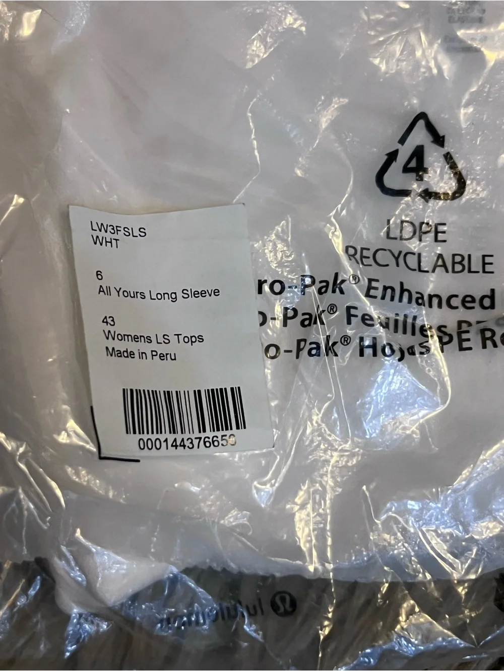 NWT lululemon All Yours Tee Color white